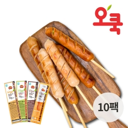 [오쿡]닭가슴살 소시지 핫바 4종 혼합 10팩